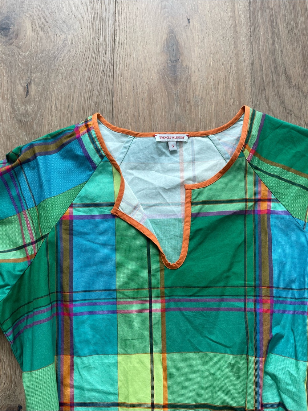 FRANCES VALENTINE DORIS CARTER MADRAS DRESS - Picture 9 of 13